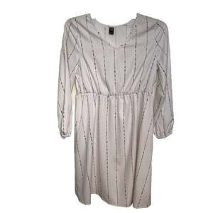 Emery Rose Women’s Large Dress Ivory With Gradient Color Dots Office Casual